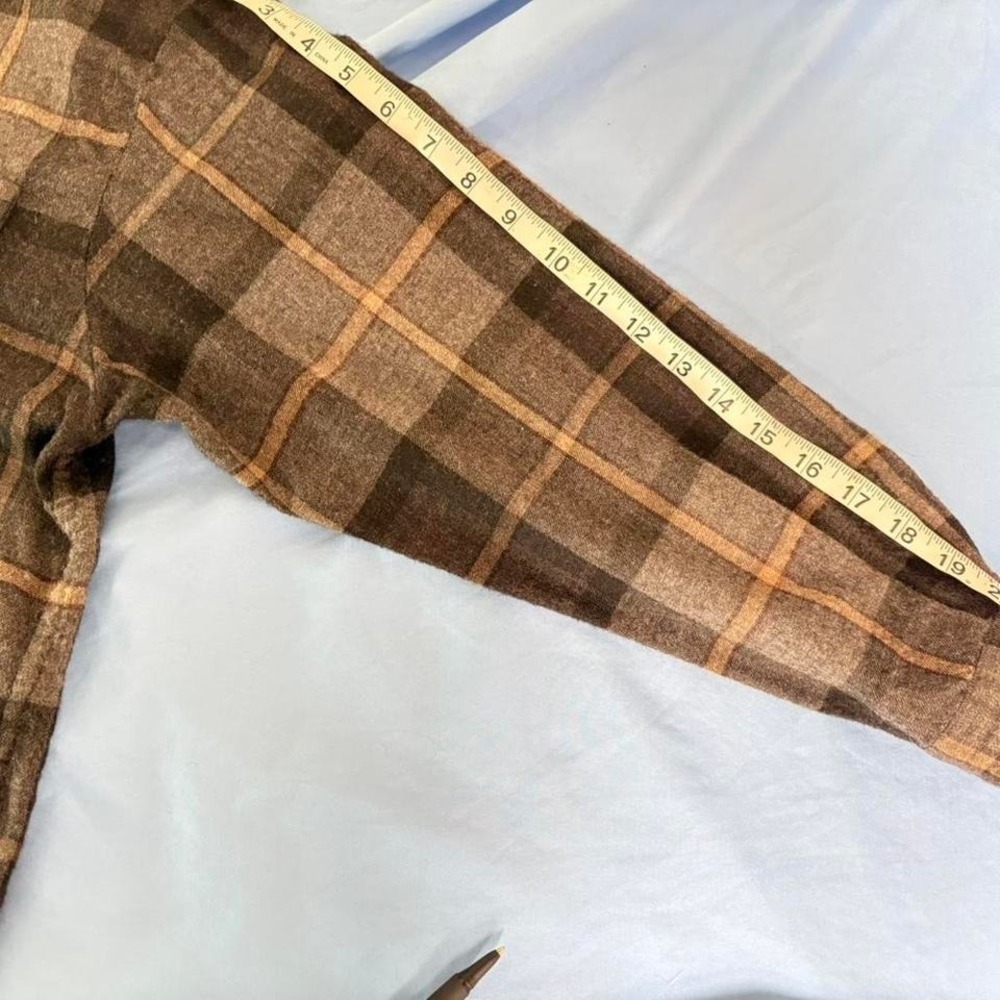 Vintage Britches of Georgetown 100%Wool Plaid Button-Up Shirt Long Sleeve Size L - Picture 4 of 7